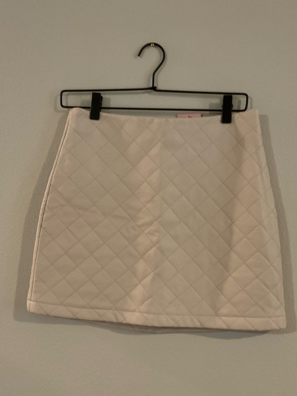 Steve Madden BB Dakota Quilted Mini Skirt in Cream